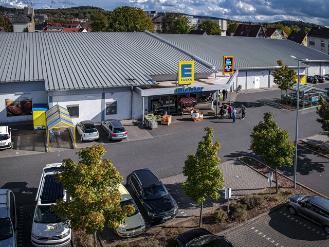 Edeka Markt von oben