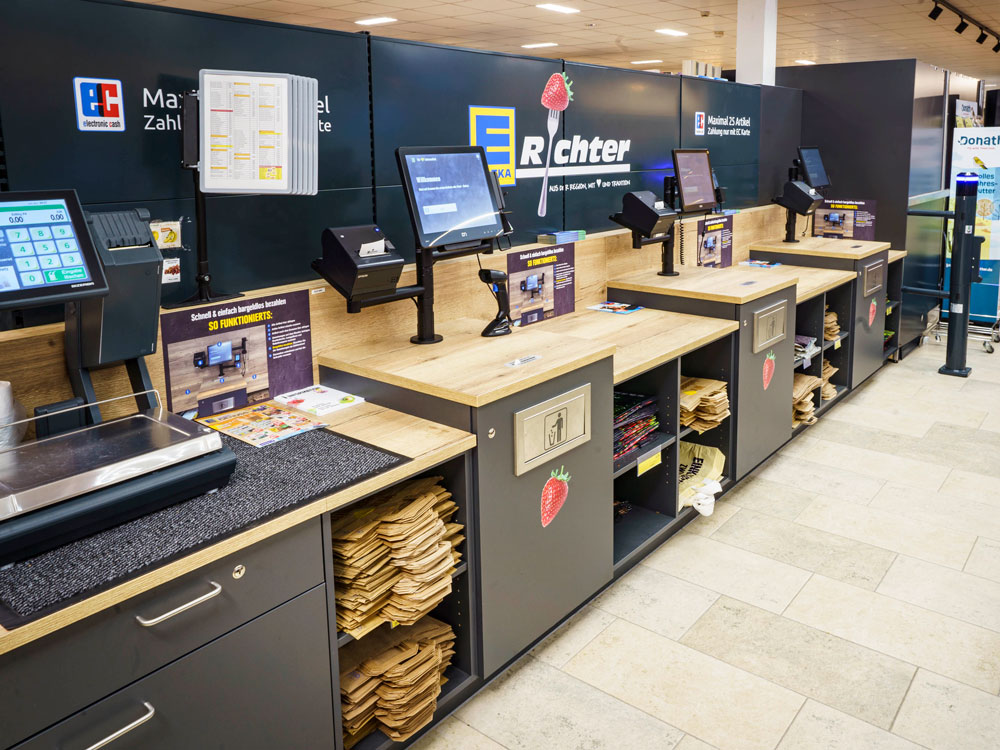 EDEKA Richter Offenbach Bieber Selfscan-Kassen